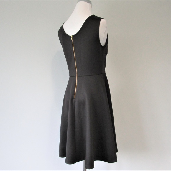 NORDSTROM Black Fit & Flare Cut Out Scuba Dress 2 - Picture 5 of 8
